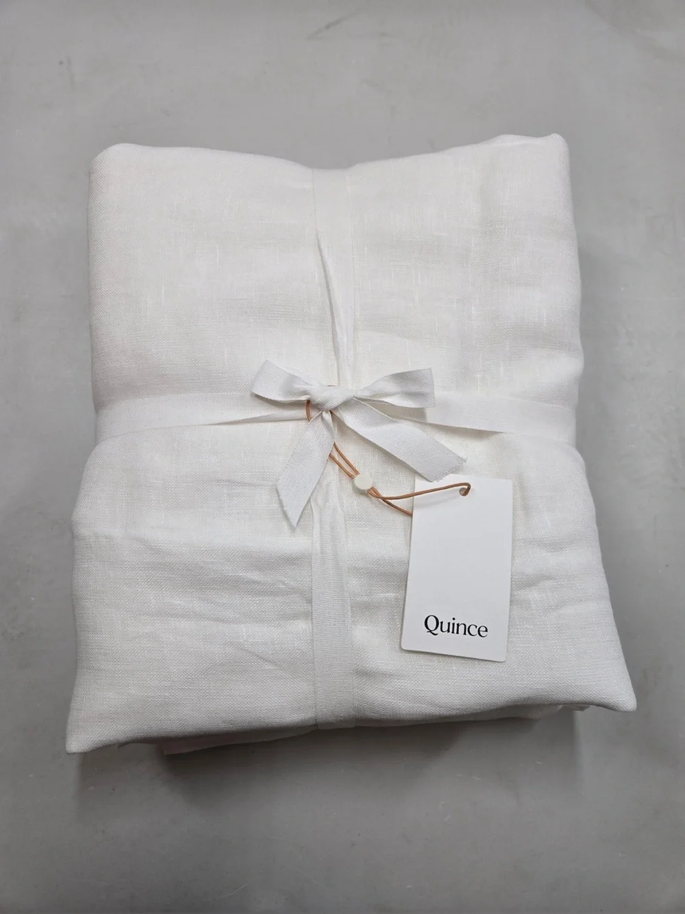 NWT QUINCE Set Of 4 48x84 European Linen Sheer Curtains White 0304